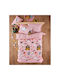 Kentia Σετ Σεντόνια Μονά Βαμβακερά Katabra Pink 160x270cm 3τμχ