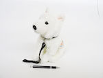 *plush Sheepdog 25 Cm White Leash