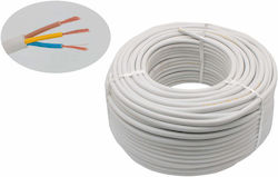 Καλώδιο Ρεύματος με Διατομή 3x2.5mm² Λευκό 100m COBI0101