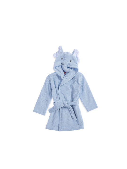 Nef-Nef Homeware Baby Bathrobe with Hood Favorite Toys Light Blue