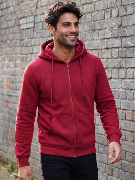 Sweatshirts Für Herren Mit Burgundischer Kapuze