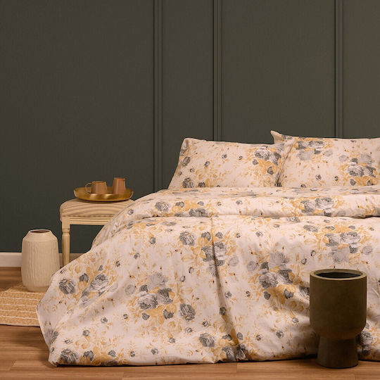Melinen Peonia Bettlaken Super-Doppel 235x260cm Grau 4 Stück