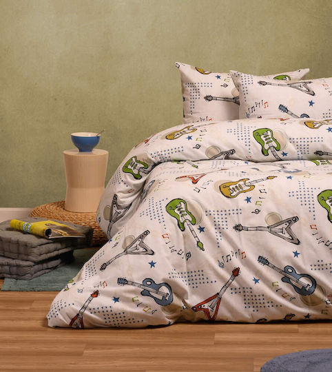 Melinen Kids Cotton Pillowcase Set 53x72cm Music Ice