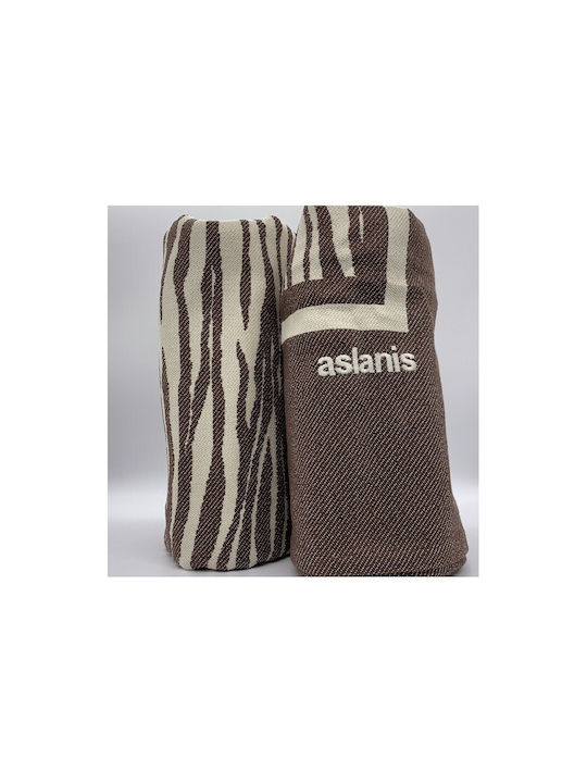 Aslanis Home Seriana Ριχτάρι Διθέσιου Καναπέ 165x250εκ. Καφέ