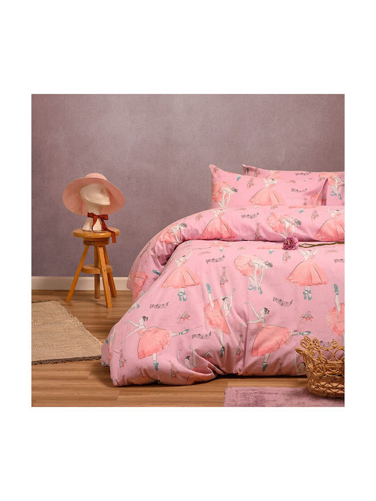 Melinen Kids Duvet Cover Single Ballet Pink