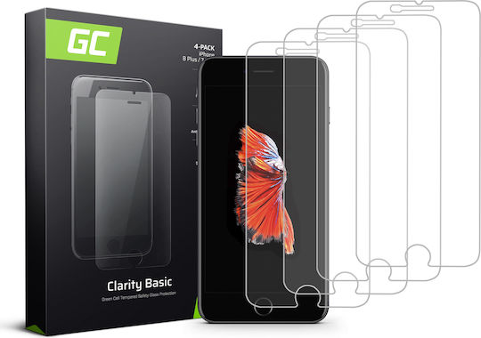 Green Cell 4x Tempered Glass Gc Clarity for iPhone 6 Plus / 6s Plus / 7 Plus / 8 Plus
