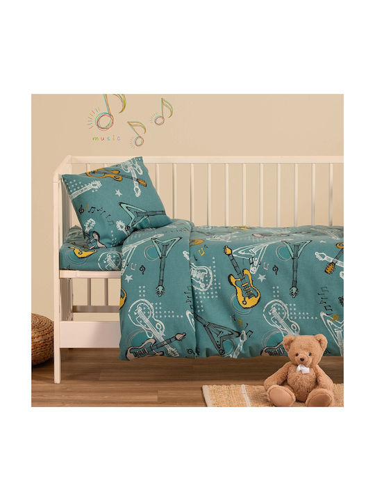 Melinen Baby Duvet Cover Petrol 110x160cm