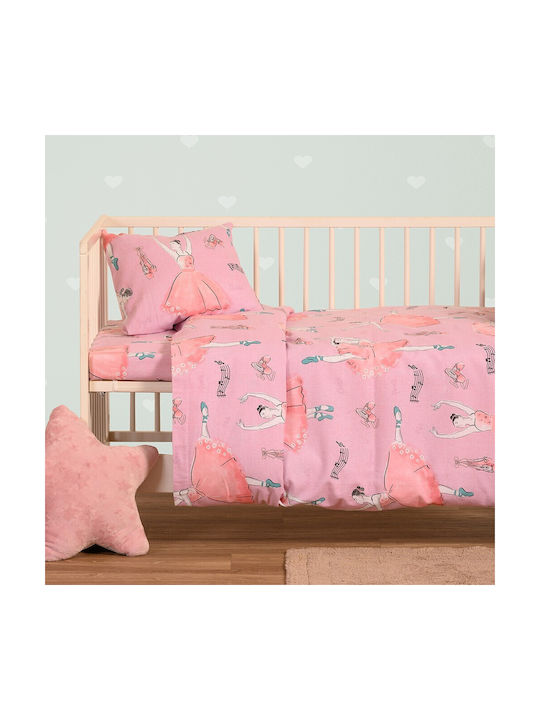 Melinen Бебешка Долна Калъфка Ballet Pink 110x160см.
