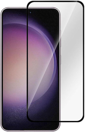 Estuff Samsung Galaxy S24 Black Full Cover Full Glue Titan Shield Tempered Glass Screen Protector