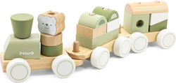 Viga Polarb Green Railway Train Carriages Blocks