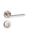 Conset Middle Door Lever With Rosette Pair With Mouthpiece Nickel Matt-Chrome C1275-1-Pair