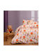 Melinen Sheet Set Single Cotton Magic Peach 120x200cm 2pcs