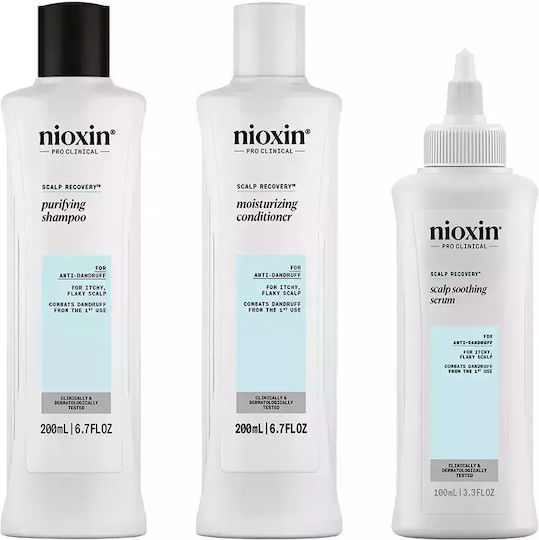 Nioxin Scalp Recovery Haarkur-Set mit Shampoo, Conditioner und Serum 3Stück