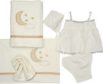 Set of Christening Oilcloths for Girl Moon Theme