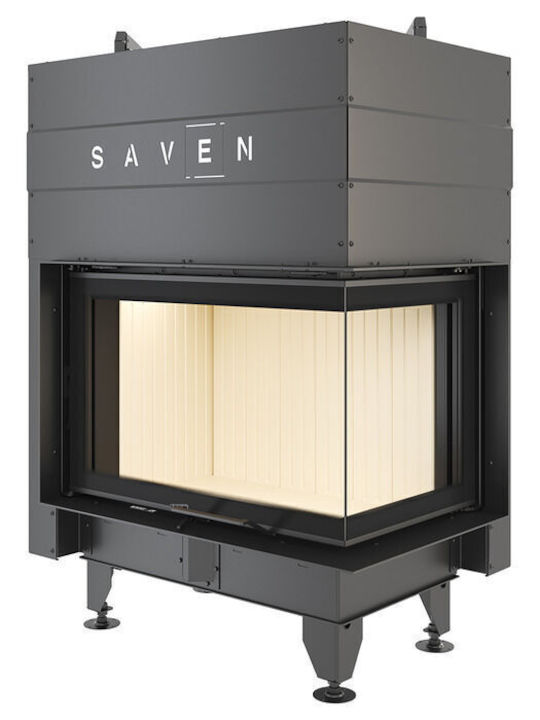 Saven Energy Up Ενεργειακό Τζάκι Ξύλου Δεξιά Γωνία με Συρόμενες Πόρτες