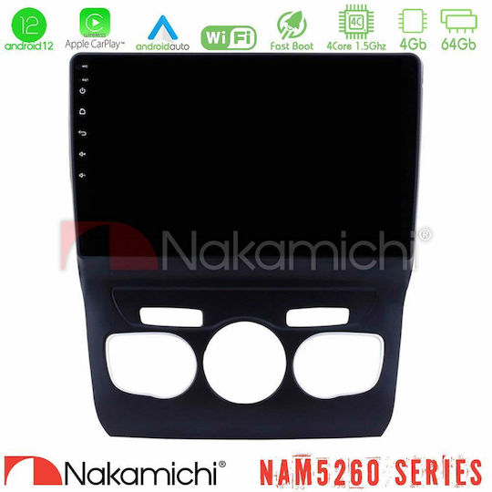 Nakamichi Car Audio System for Citroen C4 / DS4 2011-2016 (Bluetooth/USB/AUX/WiFi/GPS/Apple-Carplay/Android-Auto) with Touch Screen 10"