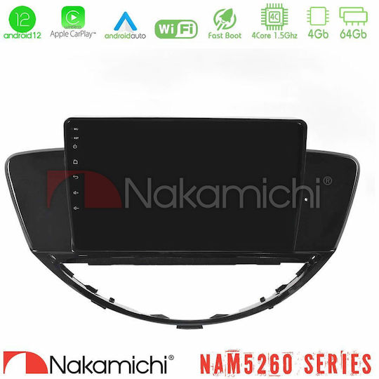 Nakamichi Nam5260 Series 4-Core Android 12 4 Plus 64GB Subaru Tribeca 2007-2014 Navigation Multimedia Tablet 9 Touch Screen CarPlay and Android Auto