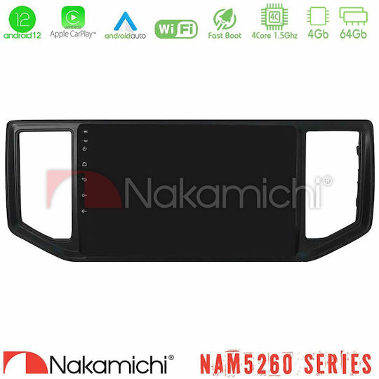 Nakamichi Nam5260 Series 4core Android12 4+64gb Vw Amarok 2017-2022 Навигационен Мултимедиен Таблет 9" Carplay & Android Auto