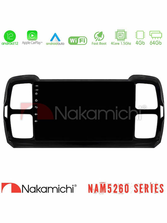 Nakamichi Nam5260 Series Citroen Ds5 Aircross 2017-2021 4core Android12 4+64gb Navigation Multimedia Tablet 9″ Carplay & Android Auto Carplay & Android Auto