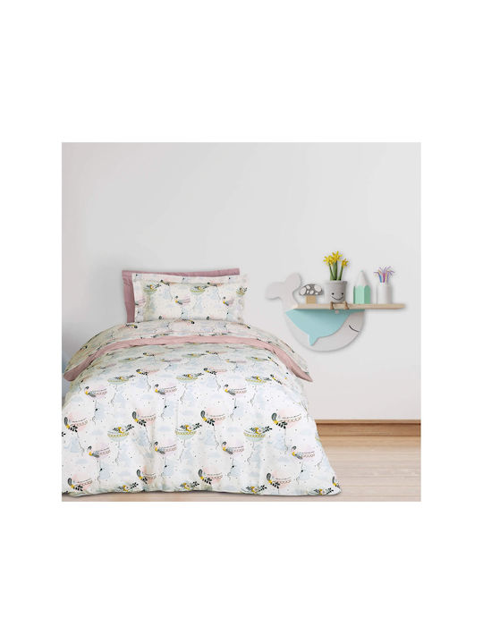 Das Home Set Kids Duvet Cover Single Light Blue Mint Pink