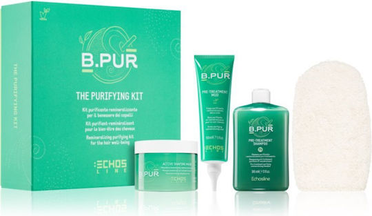 Echos Line The Purifying Kit Σετ Περιποίησης Μαλλιών Διατήρησης Χρώματος για Βαμμένα Μαλλιά με Σαμπουάν & Μάσκα 3τμχ