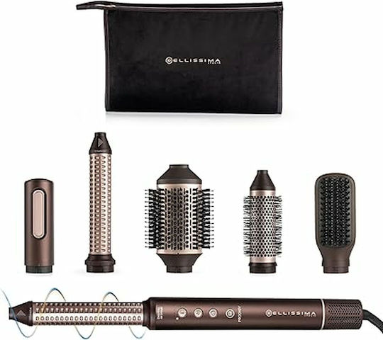 Bellissima Prodigy Ceramic Electric Brush with Air & Rotating Head for Straightening and Curls 1200W