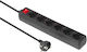 Microconnect Power Strip 6 Positions with Switch and Cable 1.5m