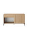 Faro Office Storage MDF Cabinet Oak L135xW40xH70cm