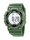 Jaga Digital Men's Watch 40mm Battery with Green Rubber Strap