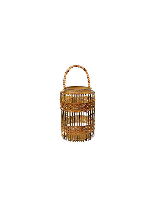 Romimex Metallic Lantern Brown 18x26x18cm