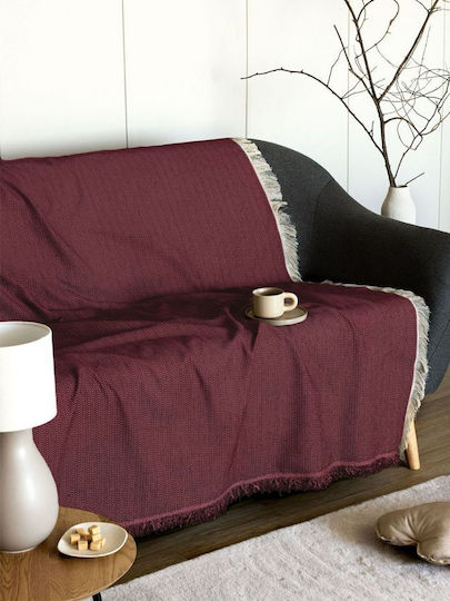 Palamaiki Niki Ριχτάρι Πολυθρόνας Chenille 180x180εκ. Bordo