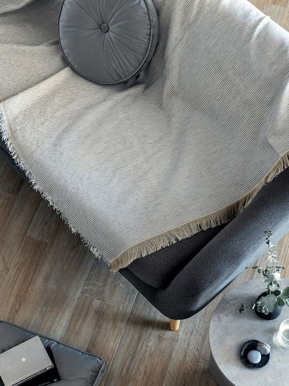 Palamaiki Agnes Sofa Throw 2 Seater Chenille 180x250cm Gray