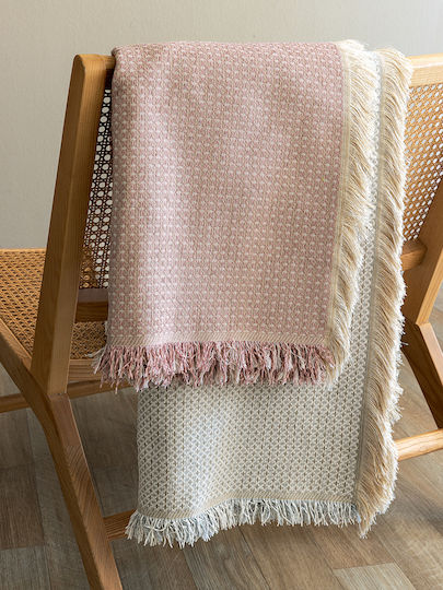 Palamaiki Zeta Armchair Throw Chenille 180x180cm Pink