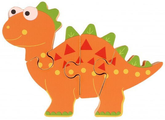 Παιδικό Puzzle Stegosaurus Orange 4pcs Orange Tree Toys