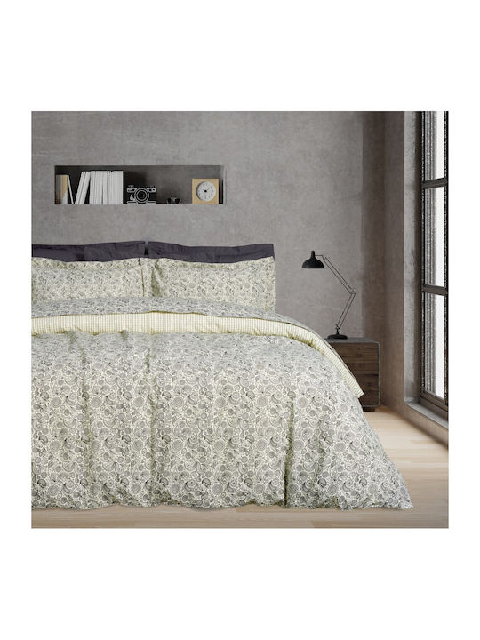 Das Home Daily 3004 Σετ Σεντόνια Υπέρδιπλα 240x260εκ. Black, White (4τμχ)