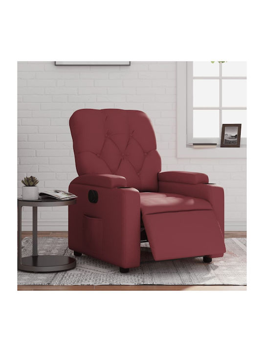 Relaxsessel mit Fußhocker aus Kunstleder Bordea...