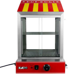 Συσκευή Hot Dog Ατμού με Θερμαντικό Ψωμιού 2kW