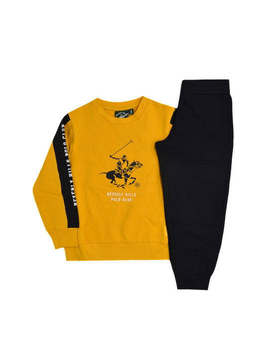 Beverly Hills Polo Club Kids Sweatpants Set Yellow/black