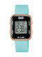 Q&Q Digital Women's Watch Chronograph with Turquoise Rubber Strap