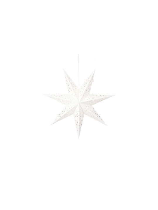 White Hanging Star D60xH18cm