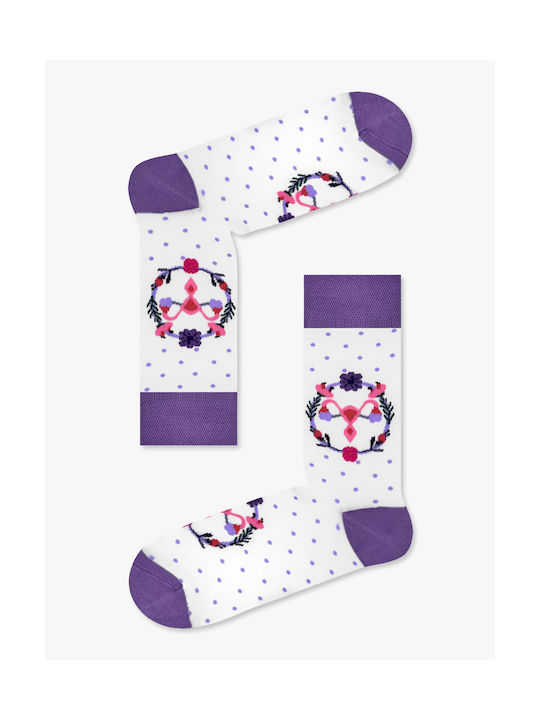 Nodo Cotton Sock Vagina Designs White