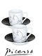 Konitz Set Tassen Espresso aus Porzellan Weiß 85ml 2Stück