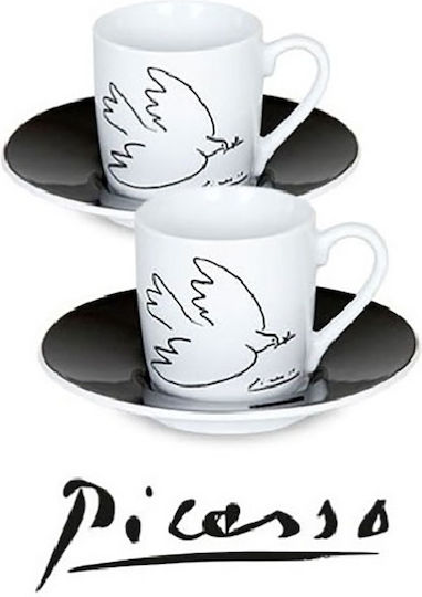 Konitz Set Tassen Espresso aus Porzellan Weiß 85ml 2Stück