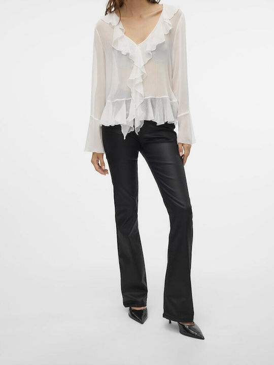 Vero Moda Blugi Damă Cu Pantaloni Evazați Mid Rise