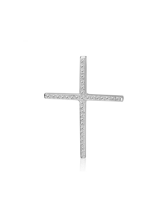 Chrilia White Gold Cross 18K