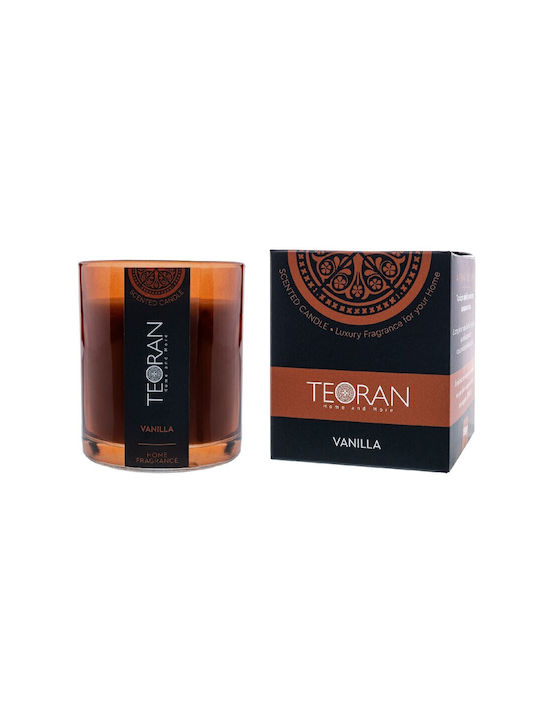 Teoran Lumânare Aromată Bilă cu Aromă Vanilie Portocaliu 200gr 1buc