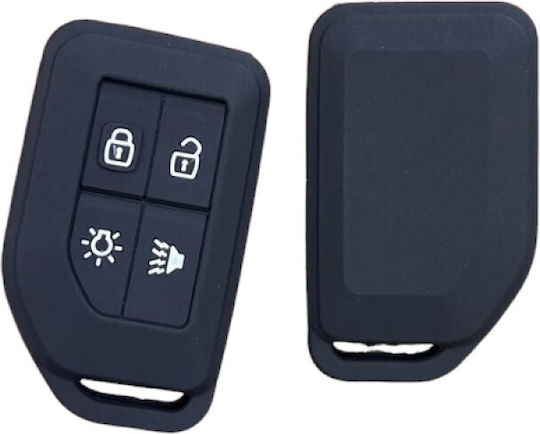 Car Key Cover Case made of with 4 Buttons for Volvo in Black Color