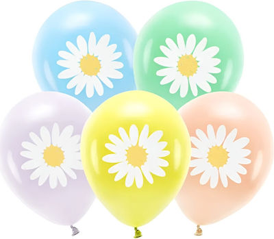 Latex Balloons Pastel Daisies 5 Pcs