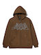 Outlines Herren Fleecejacke mit Kapuze Braun