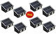 Andowl Set of 8 Wall Solar Lights 1.6W RGB with Photocell IP67
